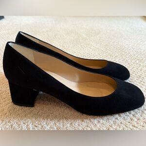 LK Bennett Elegant Black Suede Heels Size 39